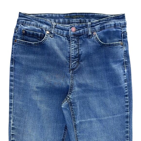 Karl Lagerfeld Straight Leg Mid-Rise Jeans, Size 8, Blue Medium Wash - Picture 4 of 11